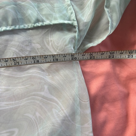 KkCo Nine Twenty-Seven Asymmetrical Ruffle Sheer Organza Dress Warped Moss - Picture 12 of 12